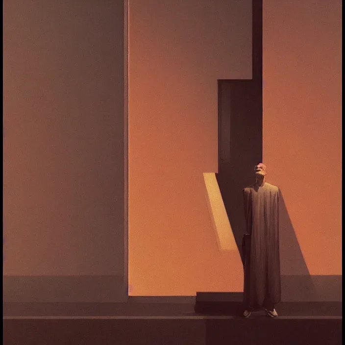 Image similar to portrait, science fiction, Edward Hopper and James Gilleard, Zdzislaw Beksinski, highly detailed