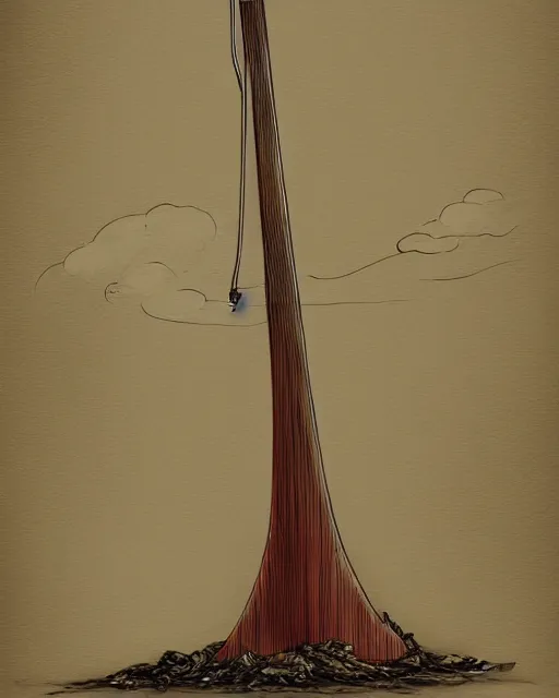 Image similar to burn the harp and cook the crane, digital painting, concept art