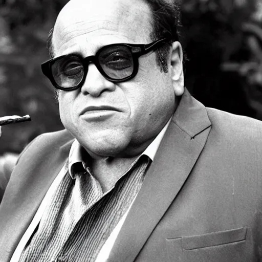 Image similar to Danny Devito smoking a cigar