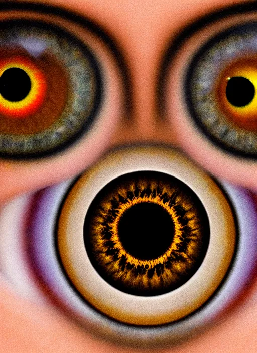 Image similar to diverse eyes!, centered dot pupil, round pupil, happy smiling human eye, round iris, half closed, advanced art, art styles mix, from wikipedia, eye relections, hd macro photograph