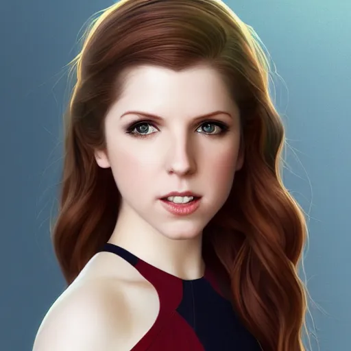 Image similar to a portrait of anna kendrick as a pixar character, beautiful, elegant, extremely detailed digital art, trending on artstation hyper realistic matte painting, by wlop, artgerm