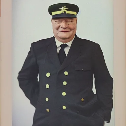 Image similar to yeltsin in military uniform, photo in color