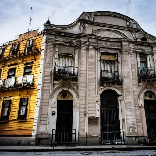 Prompt: old building in buenos aires