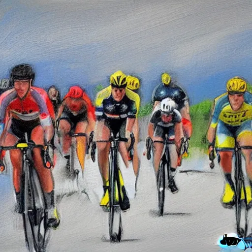 Image similar to tour de france, by tibor nagy