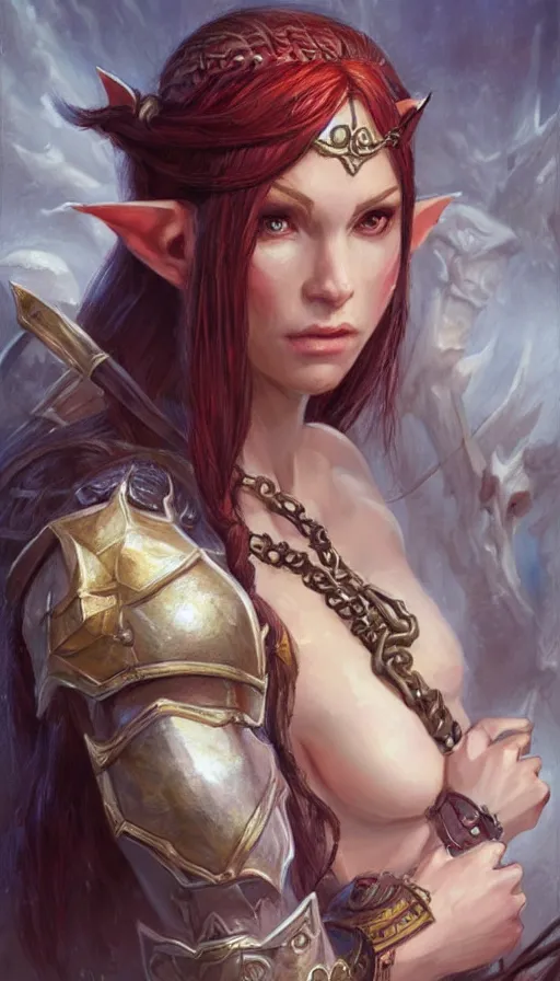 Image similar to fantasy dungeons & dragons portrait by Livia Prima,female elf,princess,beautiful,D&D,detailed,masterpiece,full body,single subject