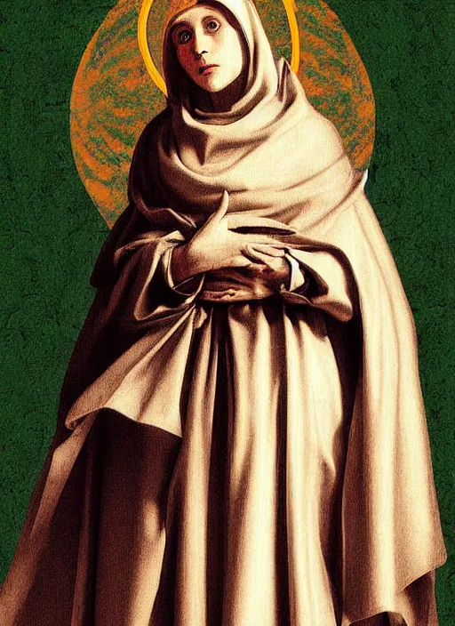 Image similar to digital art of saint catherine of siena vector art beautiful painterly features