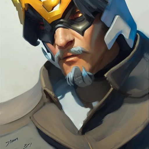 Prompt: greg manchess portrait painting of samweis gamdschie as overwatch character, medium shot, asymmetrical, profile picture, organic painting, sunny day, matte painting, bold shapes, hard edges, street art, trending on artstation, by huang guangjian and gil elvgren and sachin teng