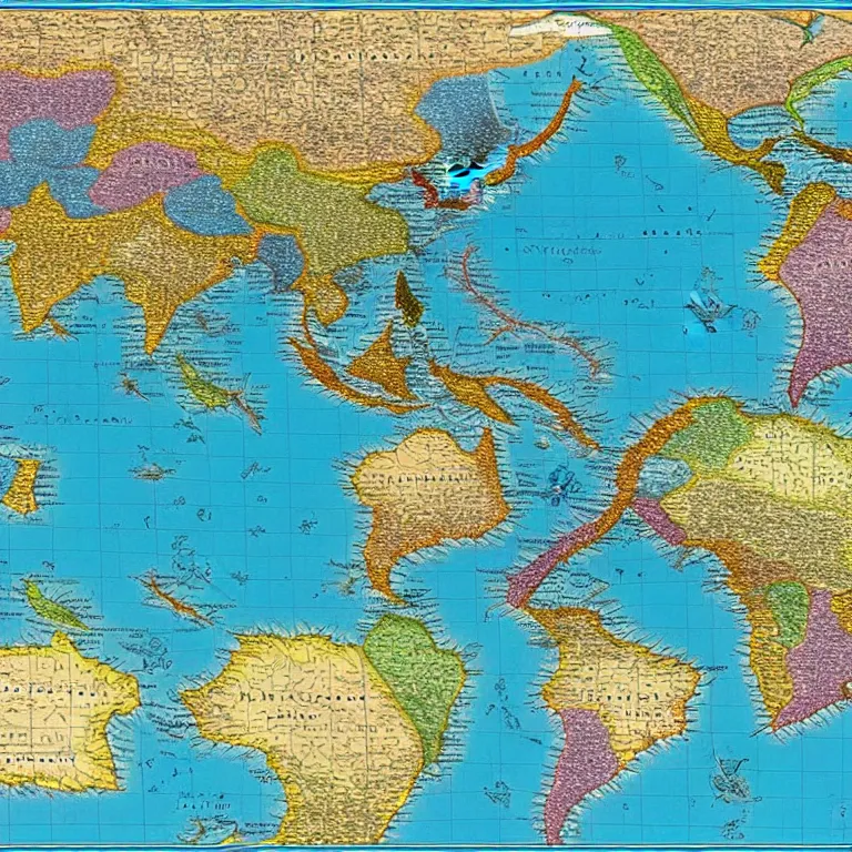 Image similar to realistic anbennar world map, 4k, hyper detailed.