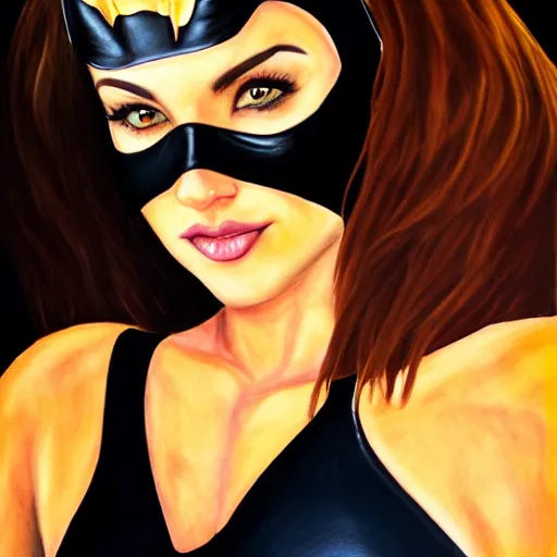 Prompt: Kyrsten Ritter as Cat Woman, Golden Hour, Photorealistic