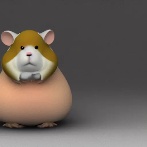 Image similar to fatty anthropomorphic hamster, 3 d render