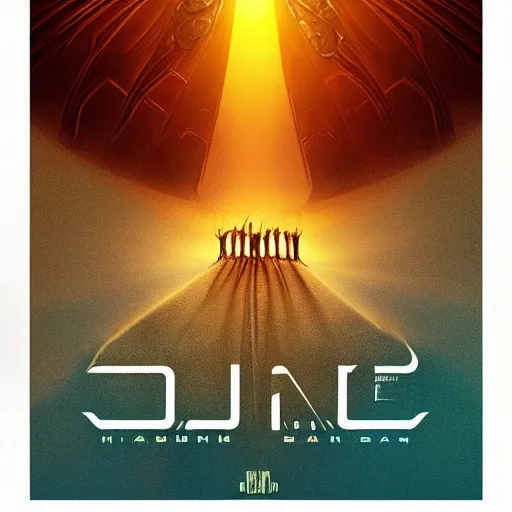 Prompt: Dune movie poster, symmetric lights, sharp focus, illustration, realistic, cinematic, artstation, cinematic, award winning, original modern artwork, set on Salvador Dali style, rgb ethereal lighting,8k