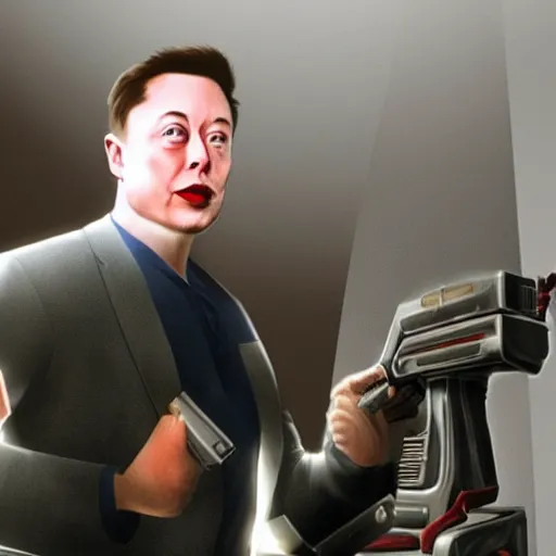 Prompt: Elon Musk in the videogame Goldeneye 007