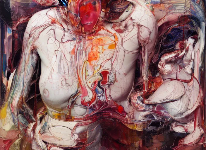 Image similar to it is only with the heart that one can see rightly ; what is essential is invisible to the eye. by jenny saville, scifi, neo - gothic, intricate, rich deep colors. part by james jean, part by adrian ghenie and gerhard richter.