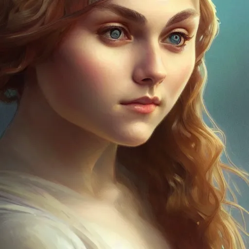 Image similar to beautiful natural annasophia robb, intricate, elegant, highly detailed, digital painting, artstation, concept art, smooth, sharp focus, illustration, art by artgerm and greg rutkowski and alphonse mucha and loish and WLOP
