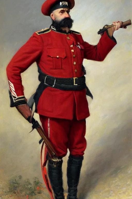 Image similar to full body portrait of the dictator of the toronto raptors, 1 8 8 9, in full military garb, oil on canvas by william sidney mount, trending on artstation