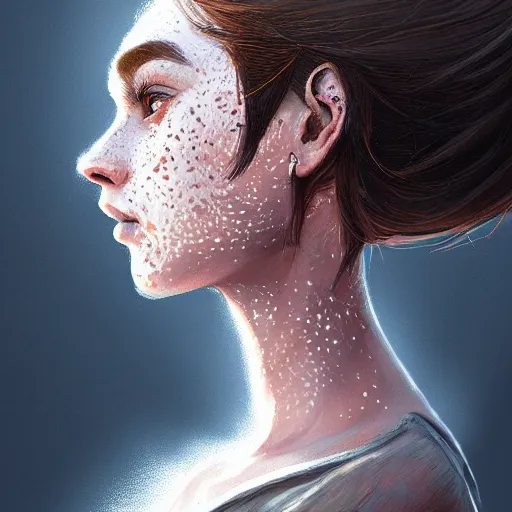 Image similar to beautiful_natural_village girl with freckles_intricate_elegant_highly_detailed_digital_painting_artstation_concept_art_smooth_sharp_focus_illustration