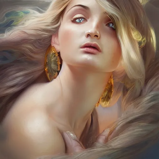 Image similar to beautiful kim petras, perspective, portrait, fantasy, ultra detailed, elegant, intricate, dynamic lighting, hyperrealism, digital art, digital painting, artstation, wlop, sharp focus, illustration, art by artgerm and greg rutkowski and alphonse mucha, 8 k