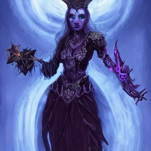 Image similar to potrait of beautiful necromancer from Magic The Gathering