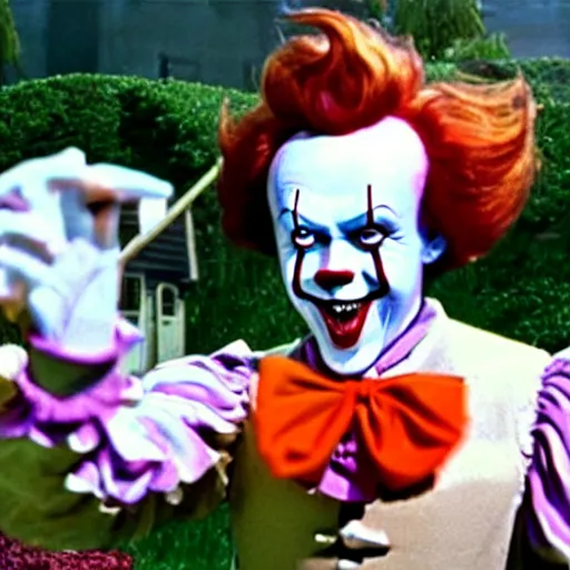 Image similar to Pennywise as Willy Wonka 4K quality super realistic