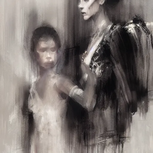 Prompt: drawing of princes by jeremy mann
