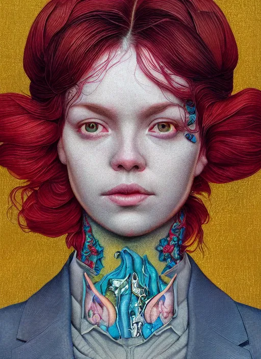 Prompt: head portrait :: by Martine Johanna and Simon Stålenhag and Chie Yoshii and Casey Weldon and wlop :: ornate, dynamic, particulate, rich colors, intricate, elegant, highly detailed, centered, artstation, smooth, sharp focus, octane render, 3d