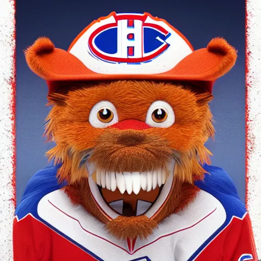 Image similar to Portrait of Youppi the Habs Montreal Canadiens Mascot as a very handsome friendly pokemon, highly detailed, smooth, sharp focus, dynamic lighting, intricate, trending on ArtStation, illustration, art by WLOP