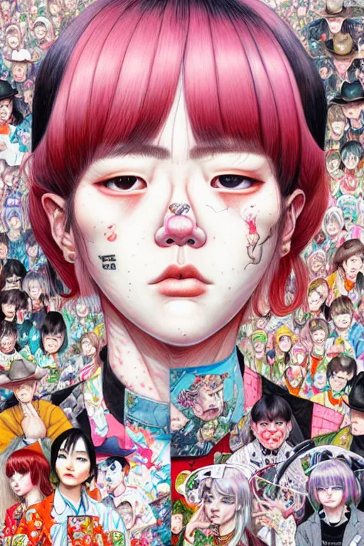 Image similar to cowboy style of yoshii chie and hikari shimoda and martine johanna, highly detailed