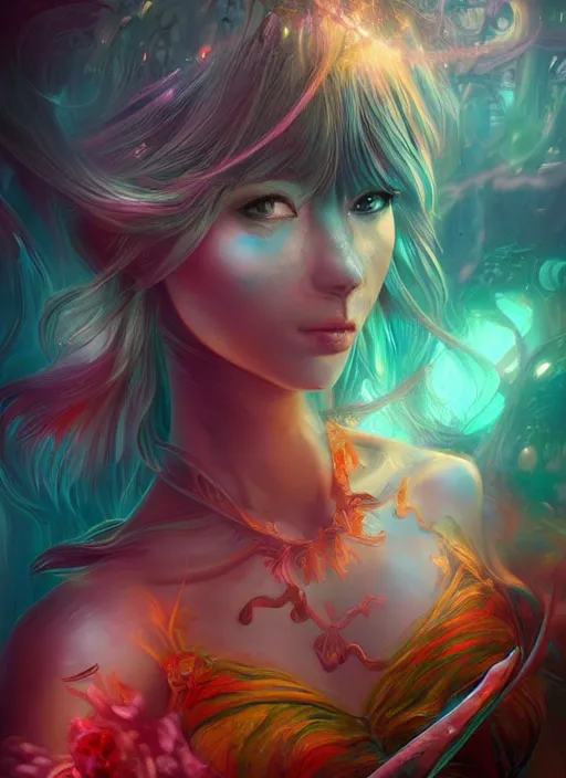 Image similar to dreamscape, female, ross tran!!!, vivid colors, anatomical, highly detailed sculpture, intricate detailed, ommatidia, 8 k, cinematic atmosphere, post - processing