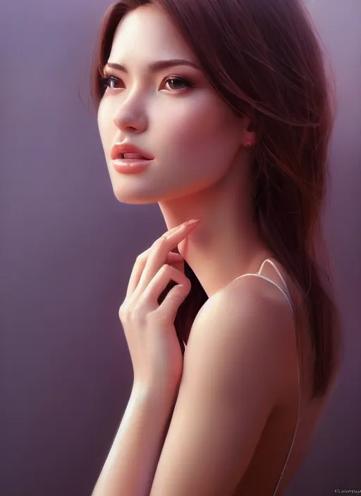 Image similar to photo of a gorgeous young woman in the style of stefan kostic, realistic, sharp focus, 8k high definition, insanely detailed, intricate, elegant, art by stanley lau and artgerm