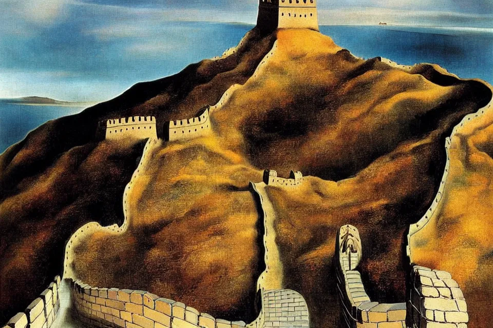 Prompt: the Great Wall,Salvador Dali.