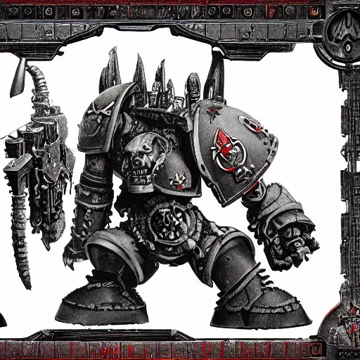 Image similar to warhammer 40k ork using a computer to generate ai text to image