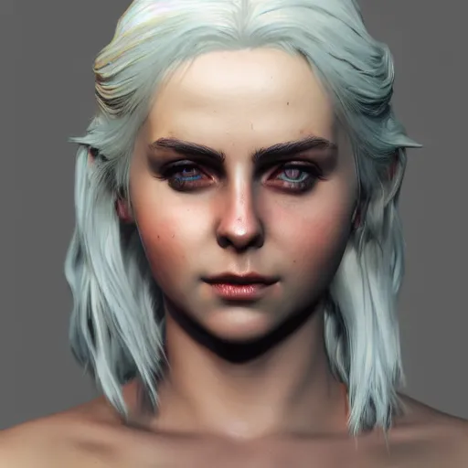 Image similar to ciri, game art by chen wang, 3 d model, artstation, hdr, 8 k