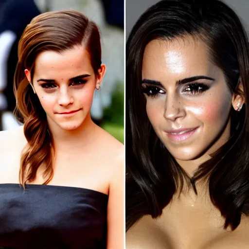 Image similar to emma watson mixed with kim kardashian