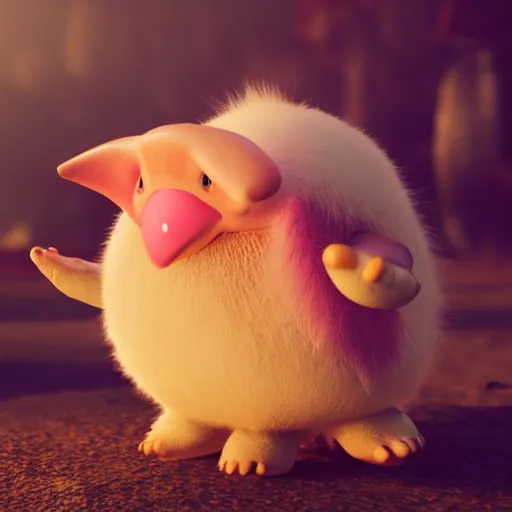 Image similar to photography of a realistic chansey animal, ultra detailed, 8 k, cinematic lighting, natural background, trending on artstation, pokemon