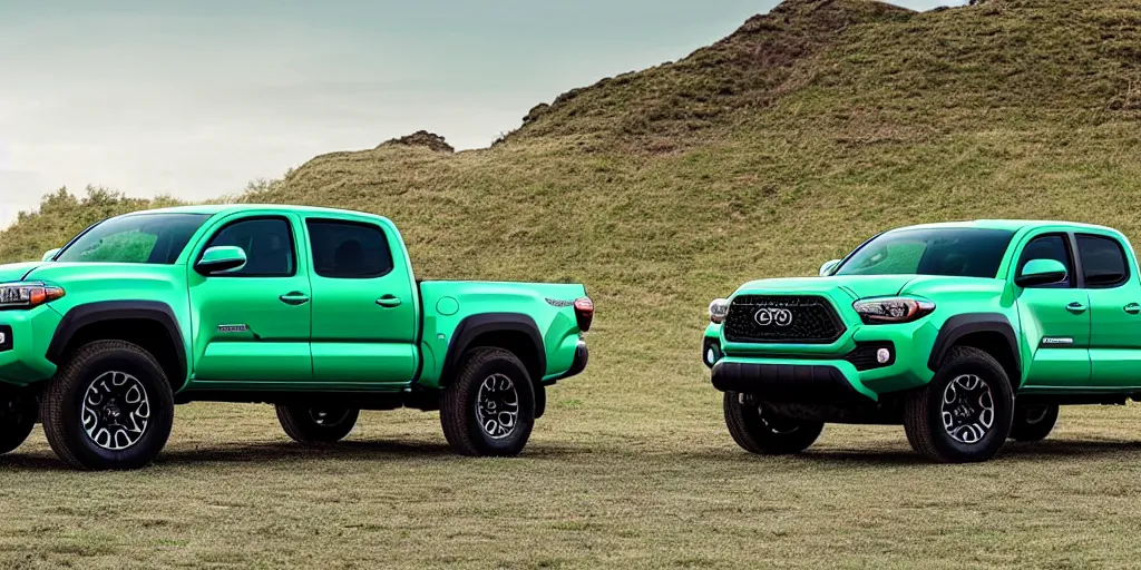 Prompt: “2021 Toyota Tacoma TRD, Green”