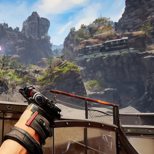 Image similar to screenshot from the game apex legends