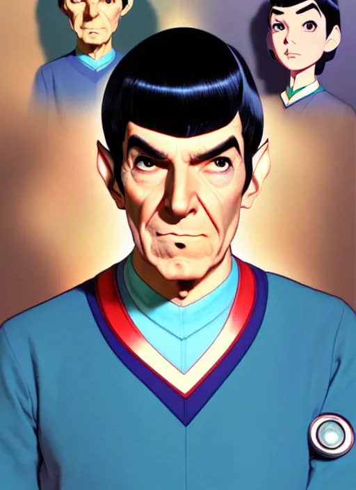 Image similar to cute doctor spock, natural lighting, path traced, highly detailed, high quality, digital painting, by don bluth and ross tran and studio ghibli and alphonse mucha, artgerm