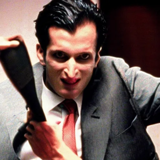 Image similar to Vishnu wearing an axe in American Psycho (1999)