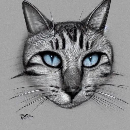 Image similar to drawing of a cat created by walt disney high details, trending on Artstation