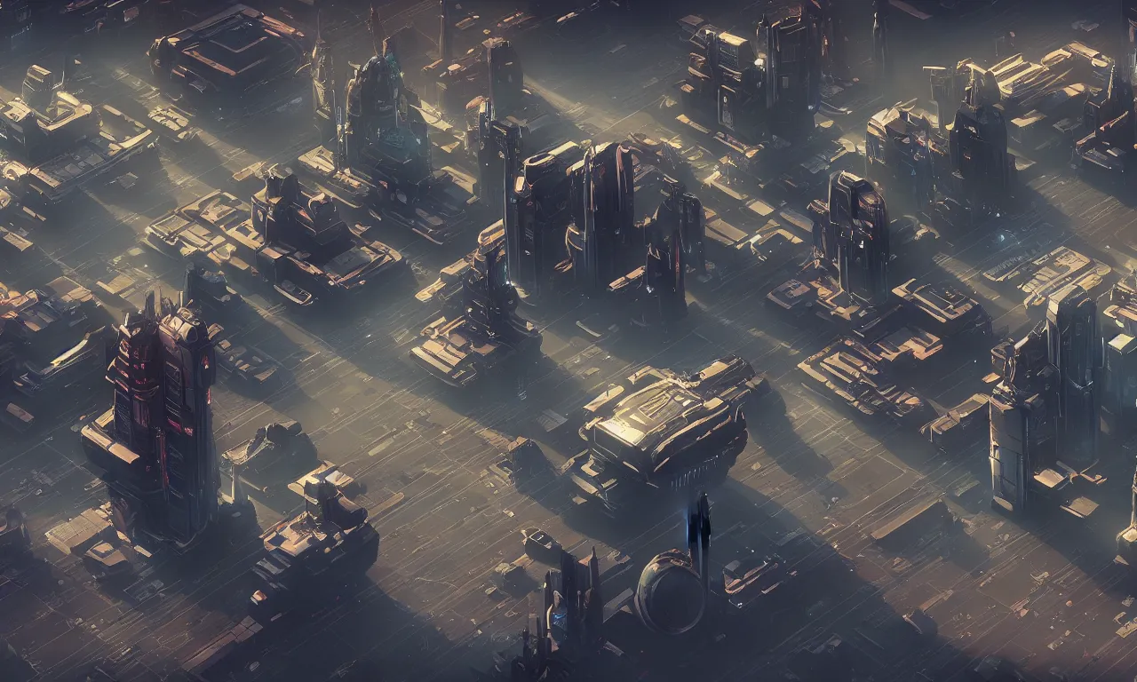 Image similar to alien city civilisation, front view by Martin Deschambault, trending on artstation, octane render, scifi