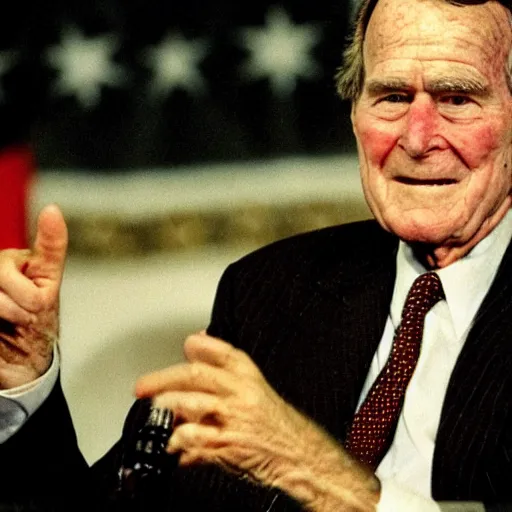 Prompt: George H.W. Bush destroys Iraq