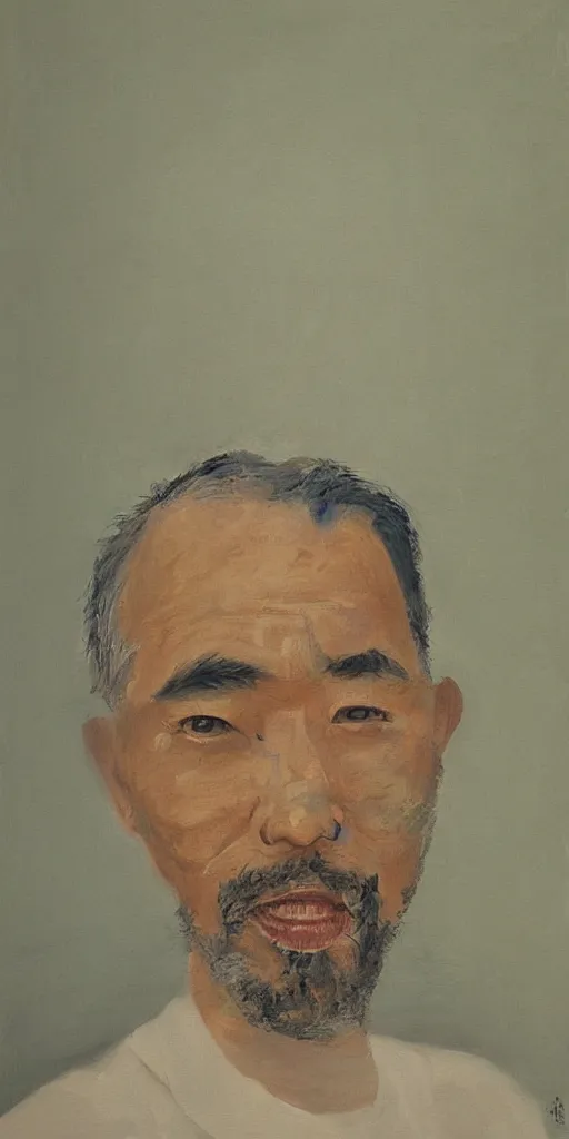 Prompt: painting portrait of a man by yongbo zhao