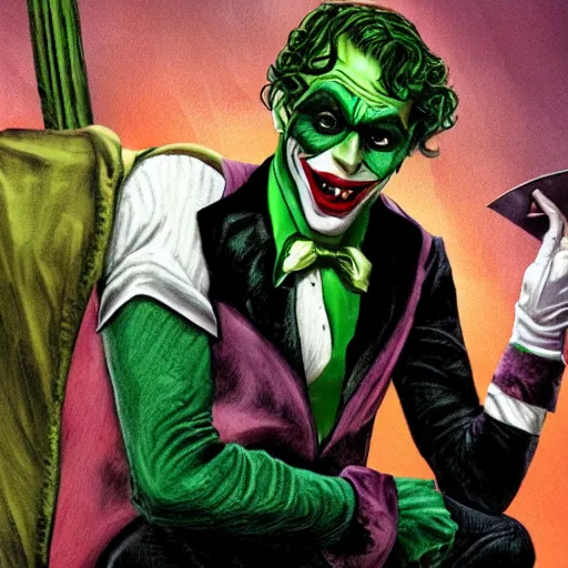 Image similar to the riddler as the joker