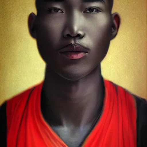 Image similar to black chinese man, portrait, hd, realisct, photo, realism