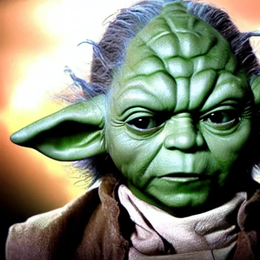 Prompt: Yoda merged with Johnny Depp