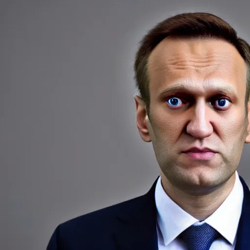 Prompt: professional photo of a person looking like alexey navalny who is the president of russia