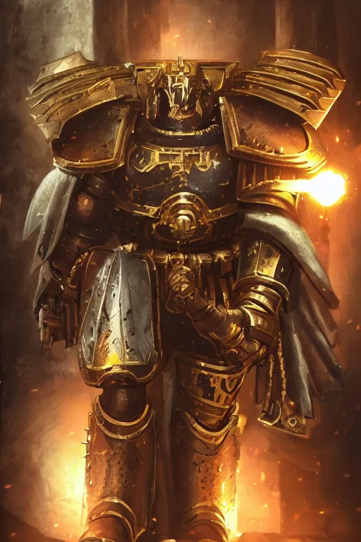 Image similar to armor portrait heros warhammer 4 0 k horus heresy fanart - the primarchs emperor by johannes helgeson animated with vfx concept artist & illustrator global illumination ray tracing hdr fanart arstation zbrush central hardmesh 8 k octane renderer comics stylized