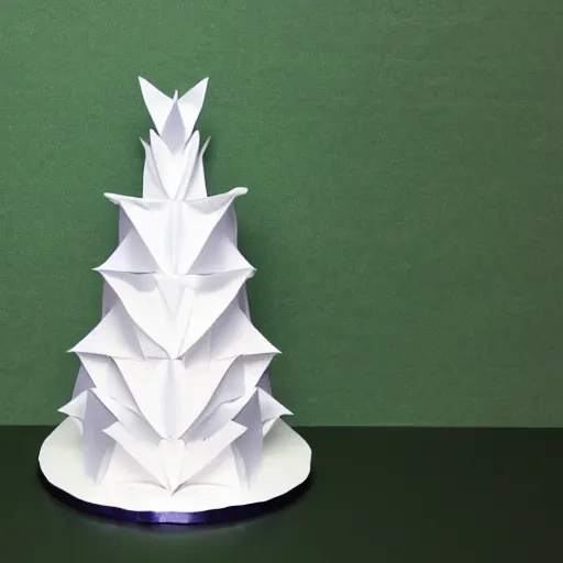 Image similar to minimalist wedding origami cake by amaury guichon