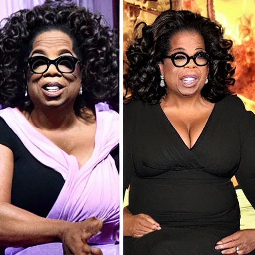 Image similar to oprah winfrey in dark souls