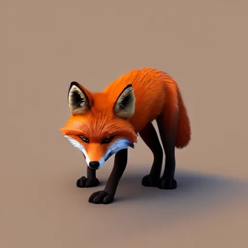 Prompt: Fox character by Disney, unreal engine, trending on artstation, 4K UHD image, octane render
